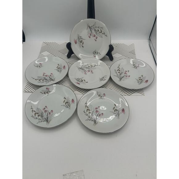 Mountain Bell Royal Duchess 6" Bread Plates Cottage-core Bavaria Germany Set 6 - Picture 4 of 5
